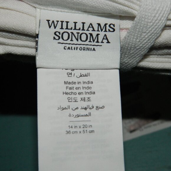 Williams Sonoma Embroidered Border Napkins Set of 4 Pink - Picture 3 of 3